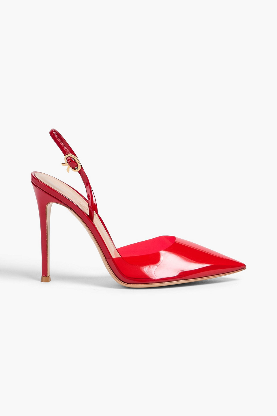 Gianvito Rossi Pvc And Patent-leather Slingback Pumps In Red