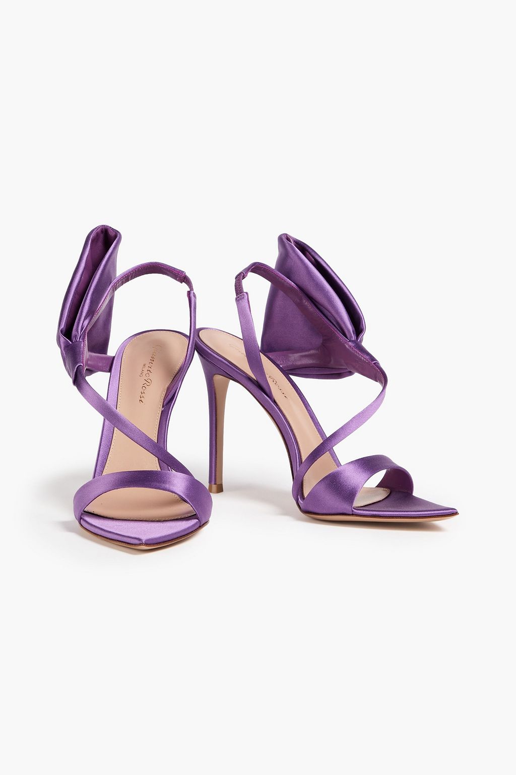 GIANVITO ROSSI Dositea bow-detailed satin sandals