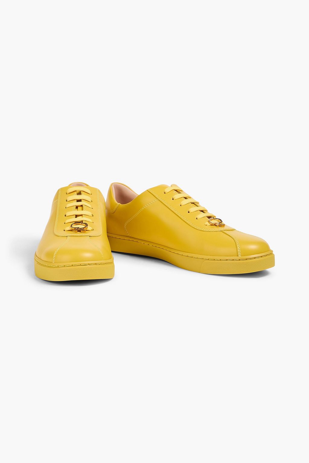 GIANVITO ROSSI Ribbon leather sneakers