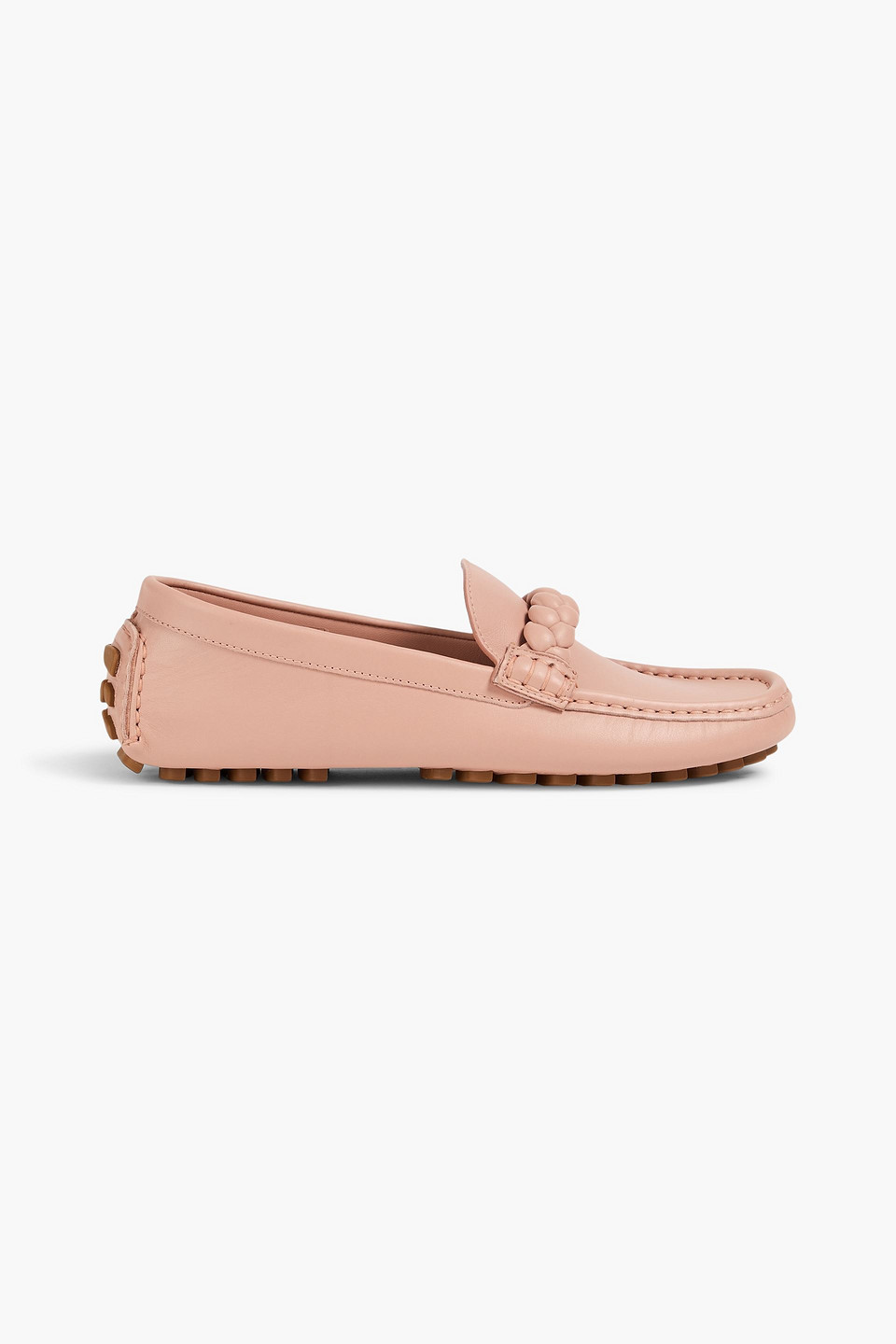 Gianvito Rossi Monza Leather Loafers In Pink