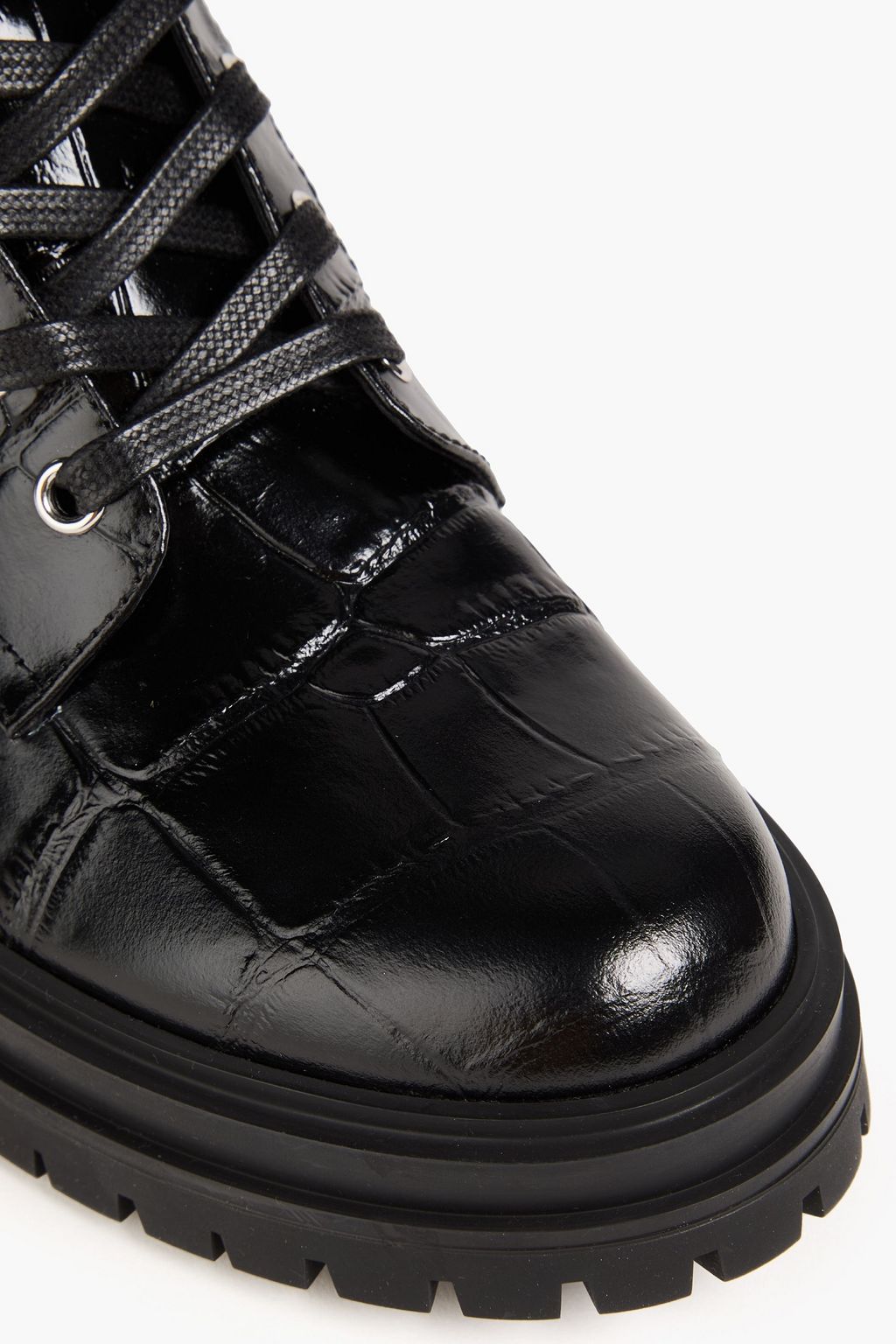 GIANVITO ROSSI Martis 20 croc-effect leather combat boots