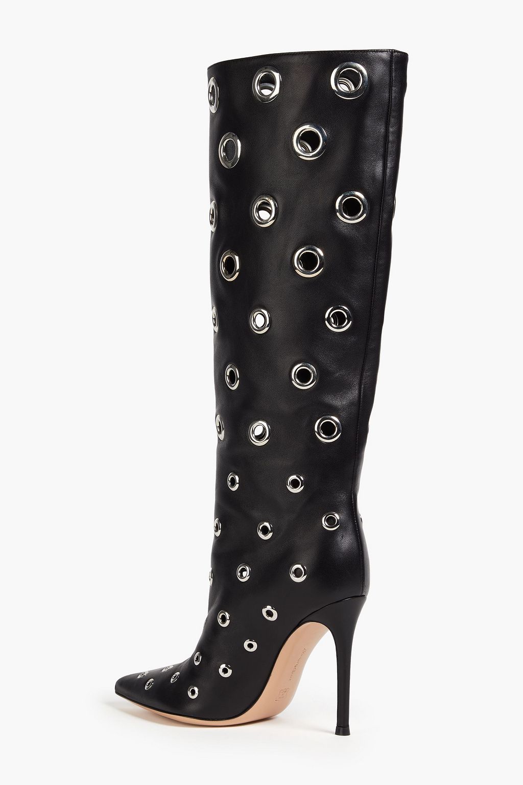 GIANVITO ROSSI Lydia eyelet-embellished leather knee boots
