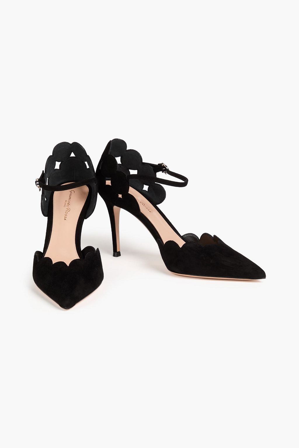 GIANVITO ROSSI Ariana laser-cut suede pumps