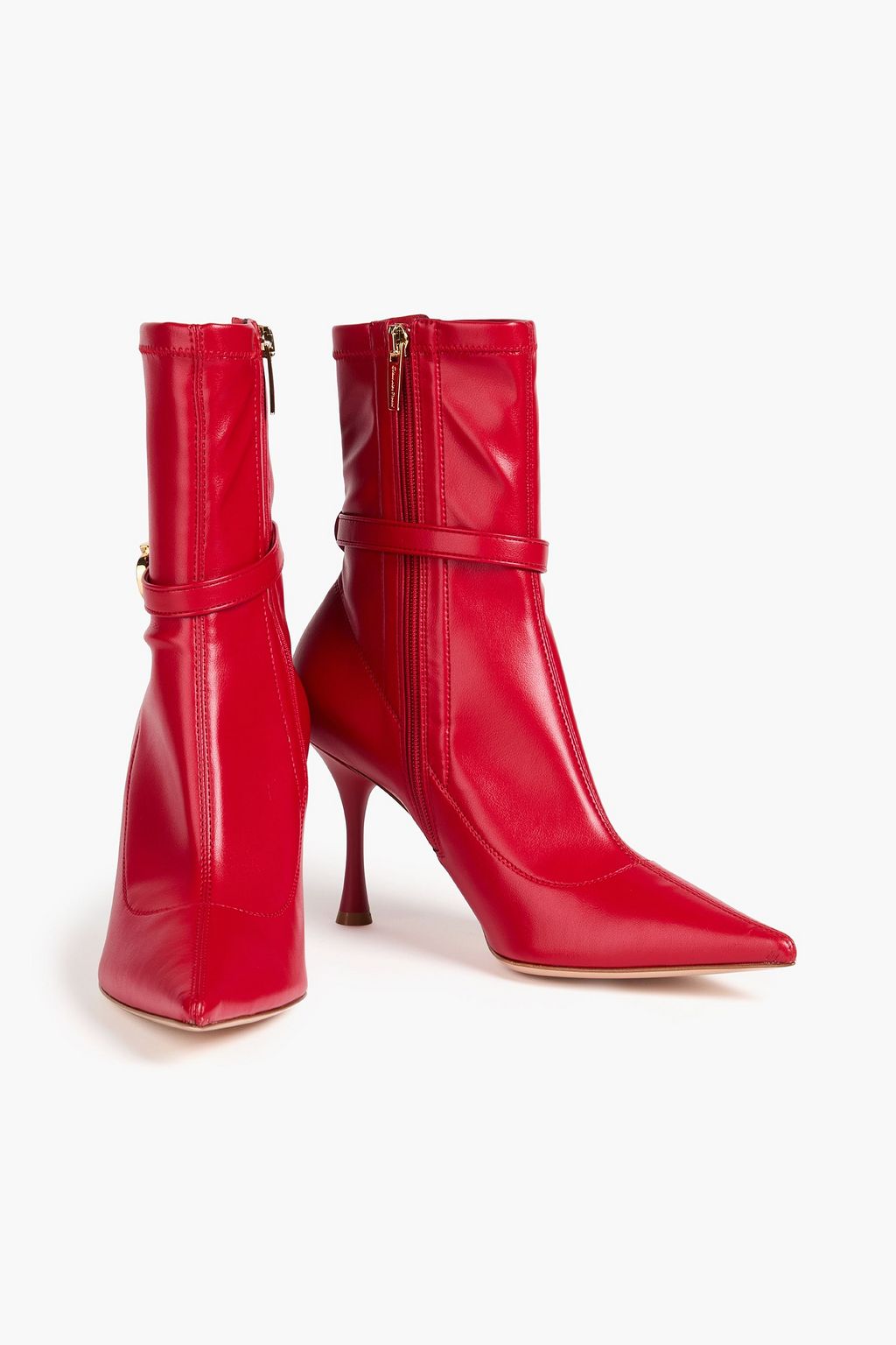 GIANVITO ROSSI Ascent embellished faux leather ankle boots