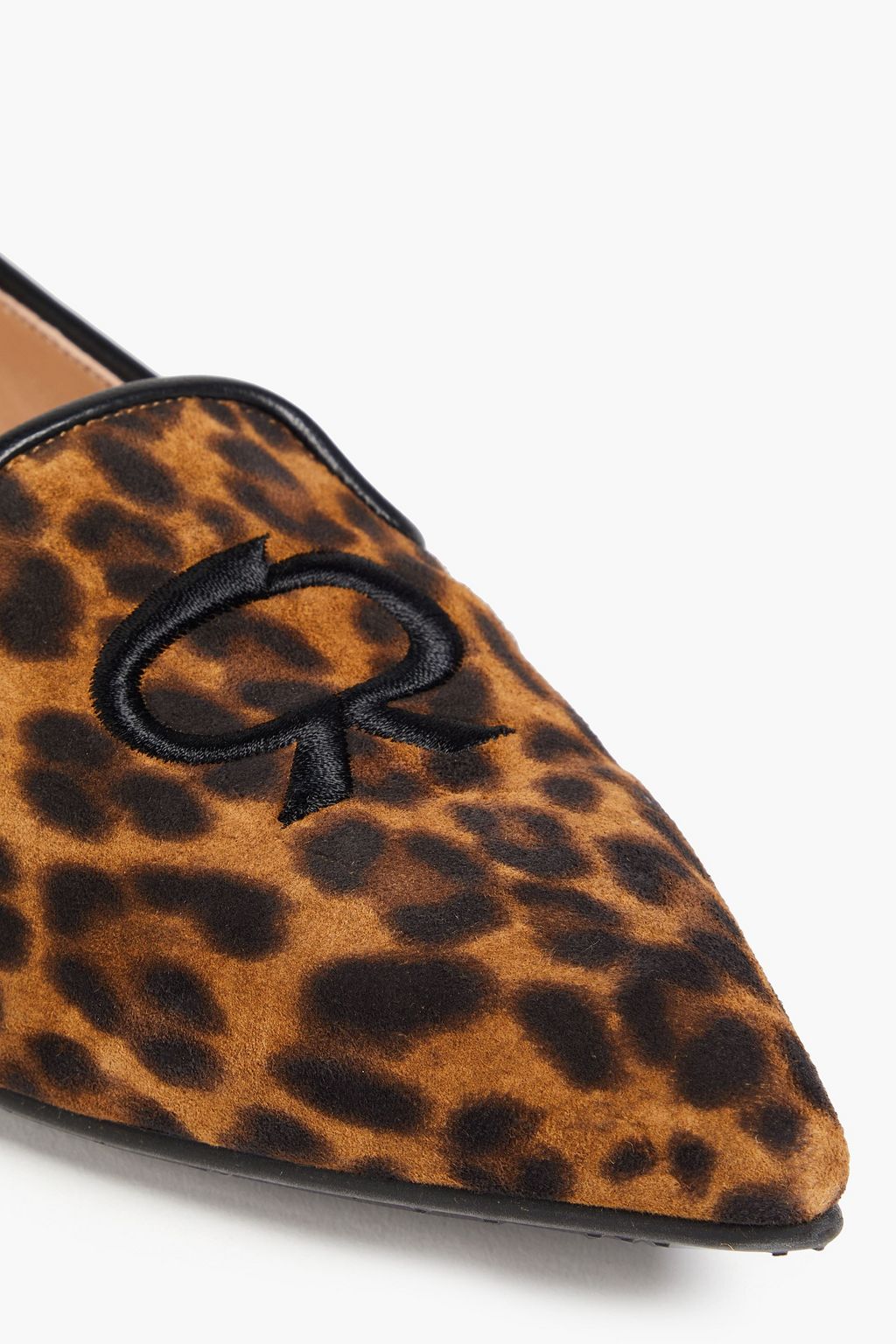 GIANVITO ROSSI Ribbon Royale leopard-print suede loafers