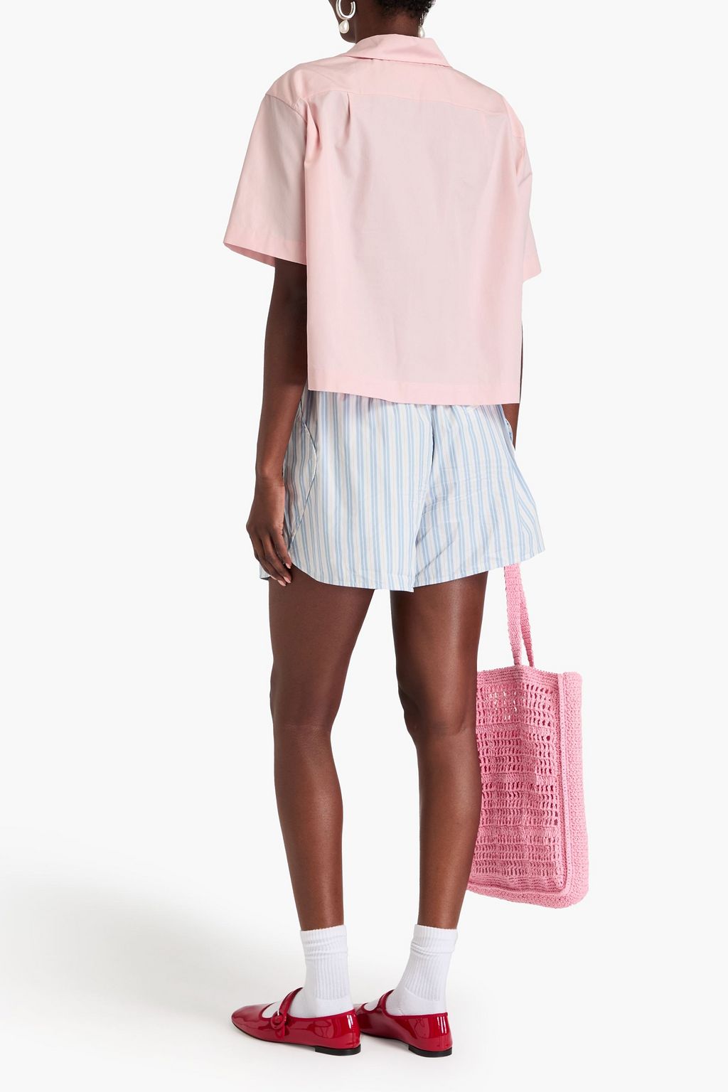 MARNI Embroidered floral-print cotton-poplin shirt