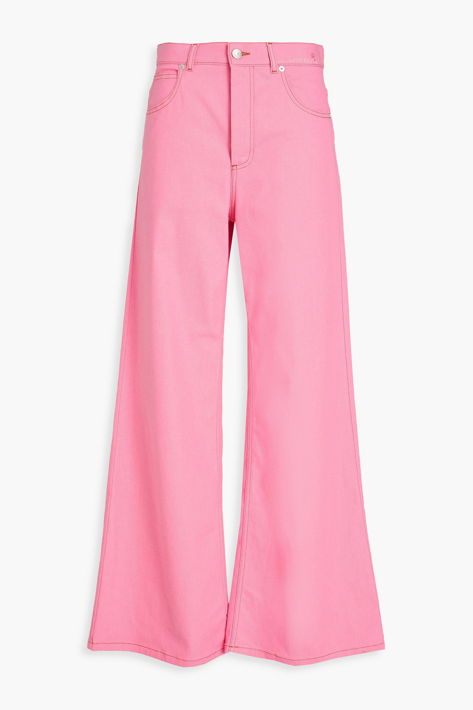 Marni High-rise Wide-leg Jeans In Pink