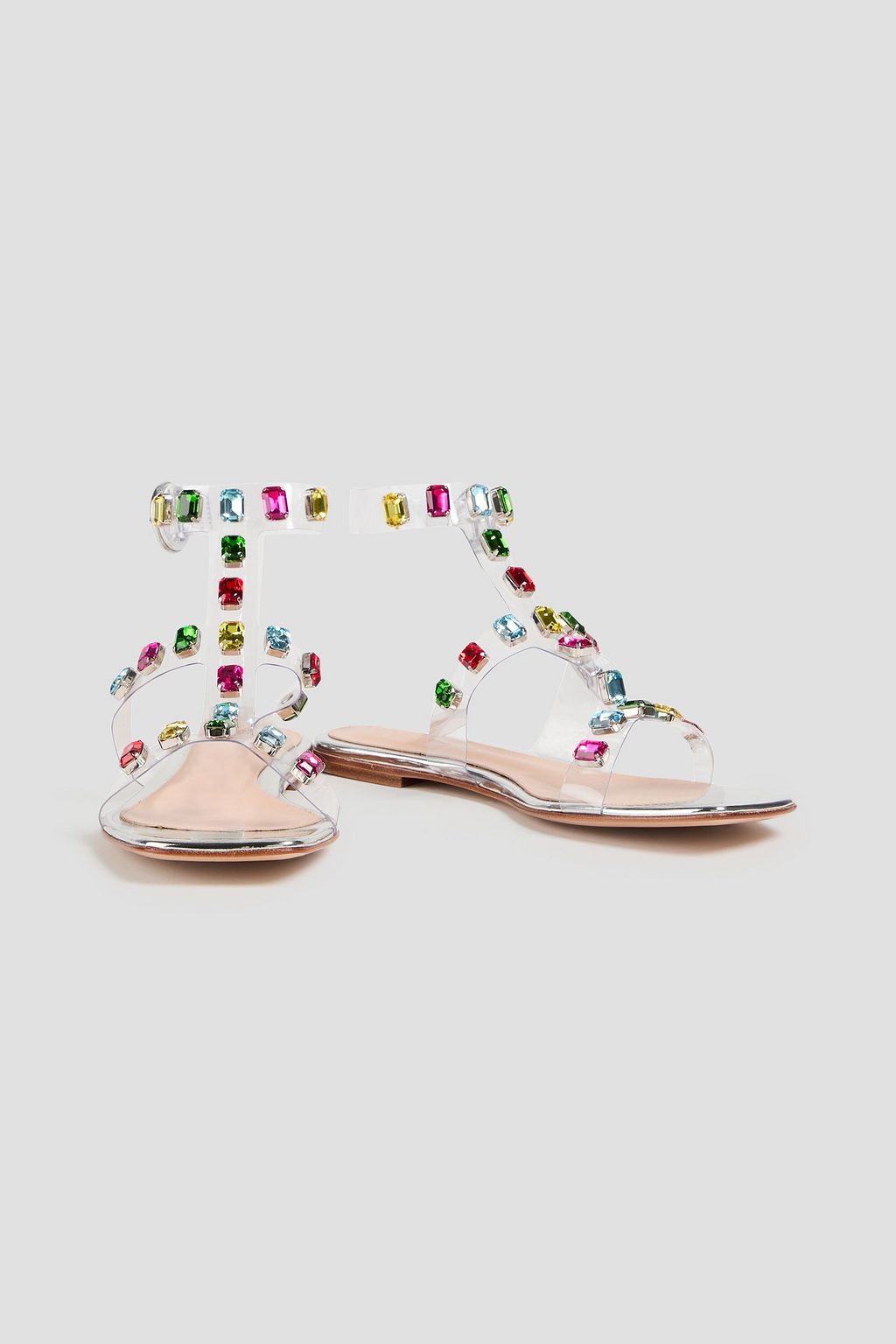 GIANVITO ROSSI Crystal-embellished PVC sandals