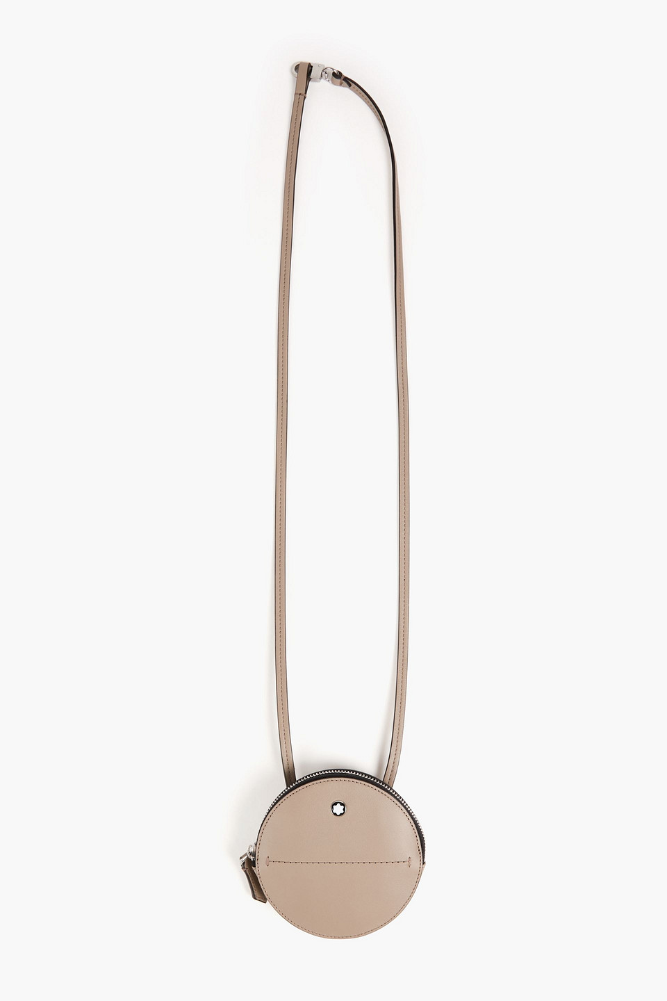 Montblanc Leather Coin Purse In Mushroom