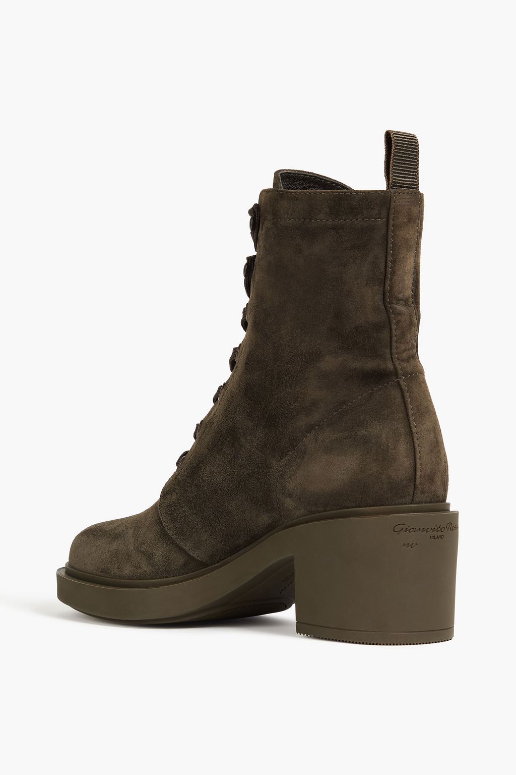 GIANVITO ROSSI Foster 45 lace-up suede ankle boots