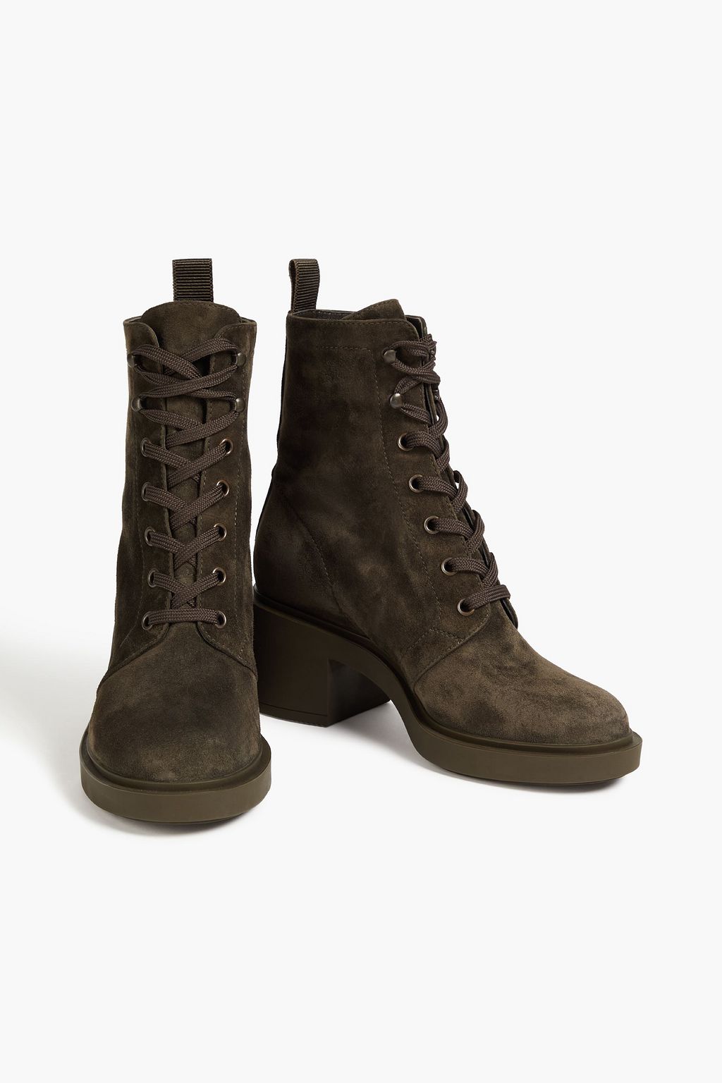 GIANVITO ROSSI Foster 45 lace-up suede ankle boots
