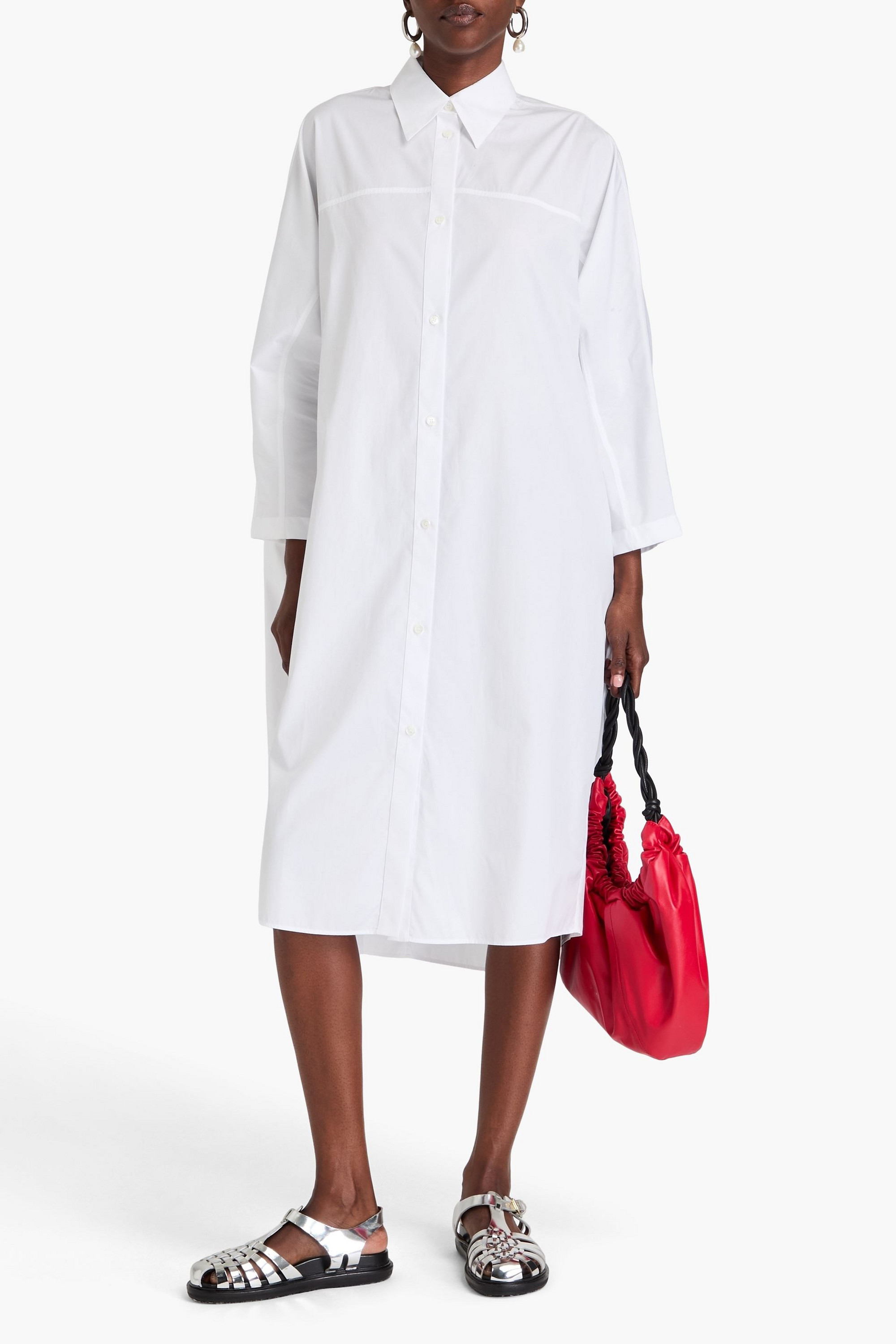 Marni Cotton-poplin midi shirt dress
