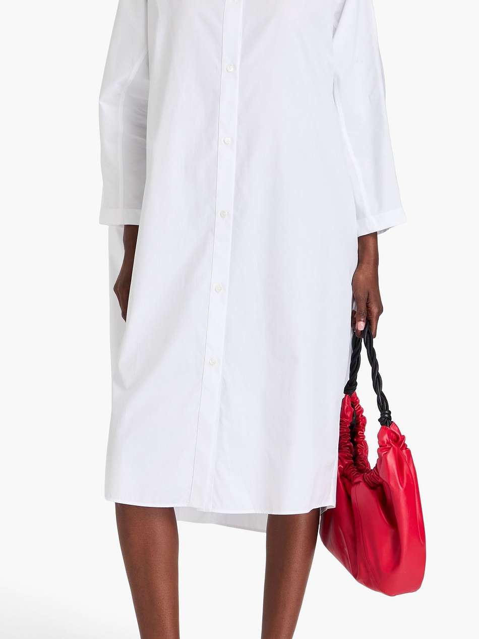 cotton-poplin midi shirt dress