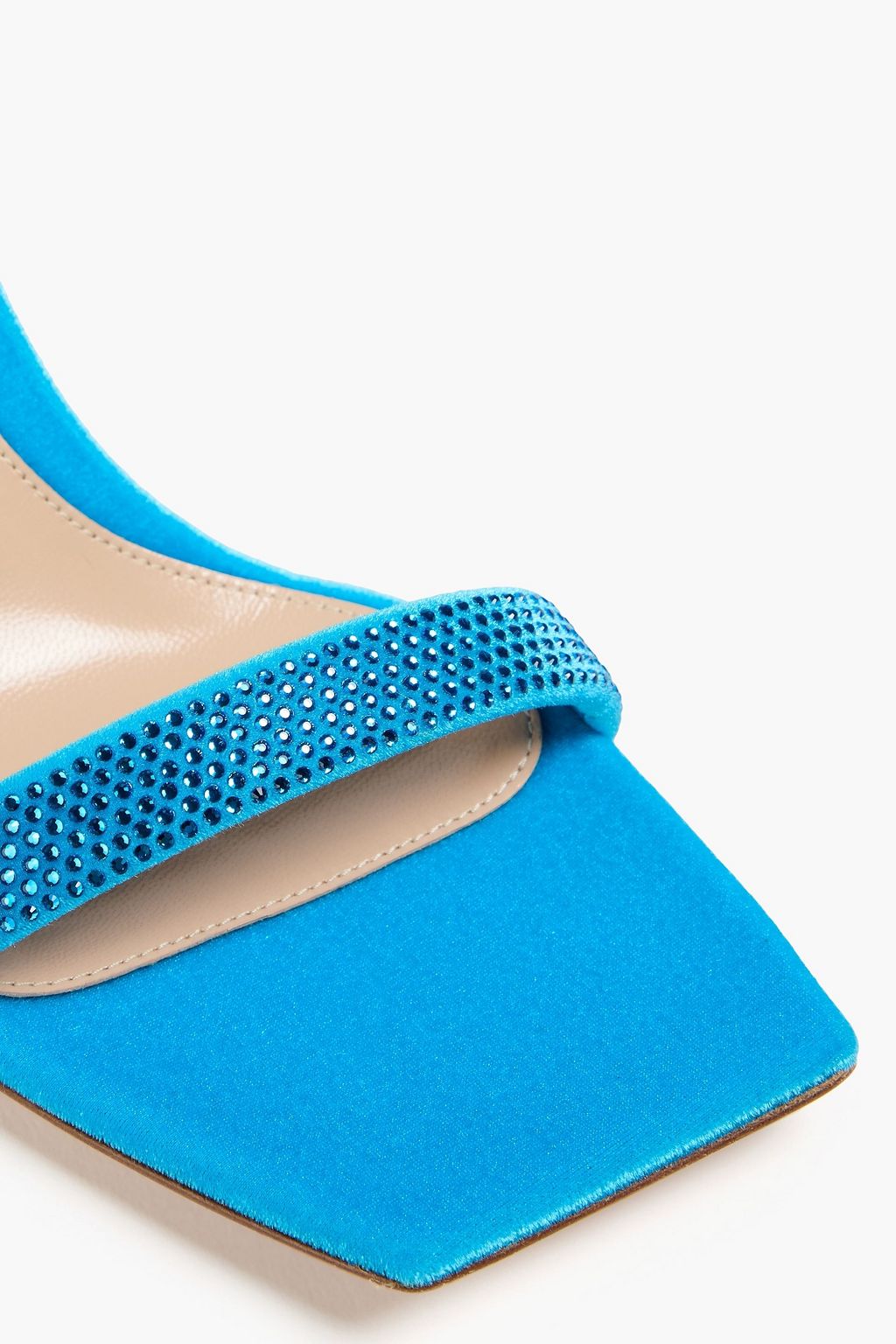 GIANVITO ROSSI Britney 85 crystal-embellished chenille slingback sandals