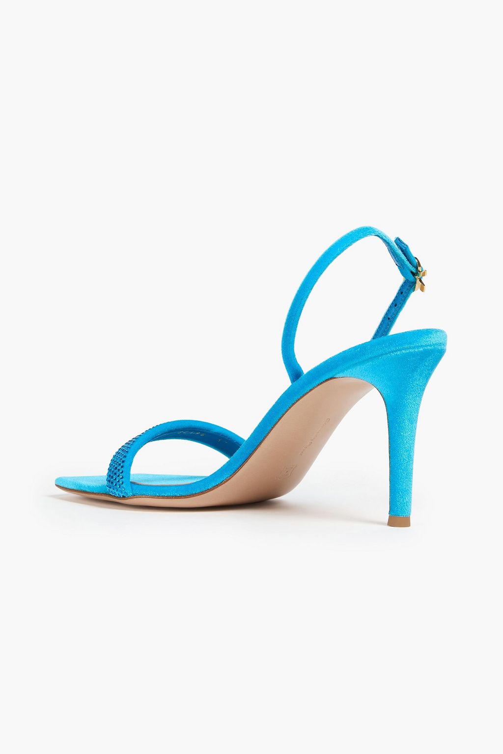 GIANVITO ROSSI Britney 85 crystal-embellished chenille slingback sandals