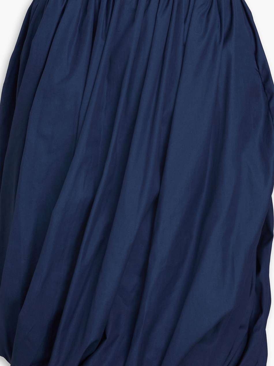 gathered cotton-poplin skirt