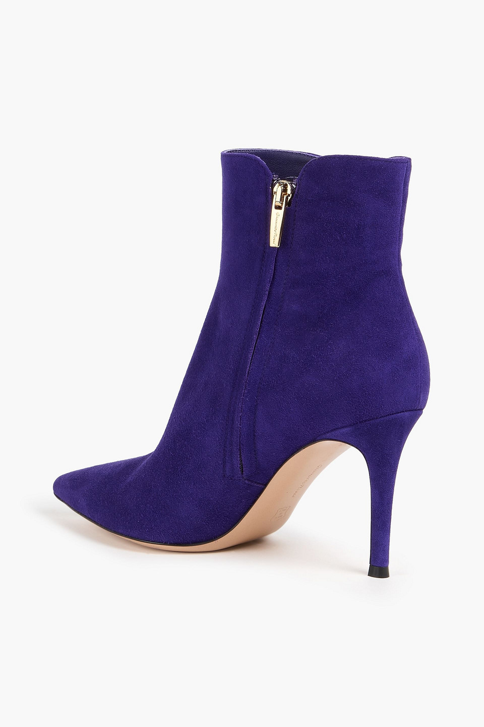 Gianvito Rossi Levy 85 Suede Ankle Boots In Dunkellila