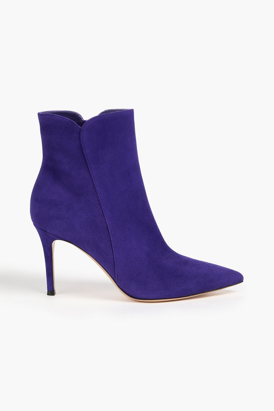 Gianvito Rossi Levy 85 Suede Ankle Boots In Dunkellila