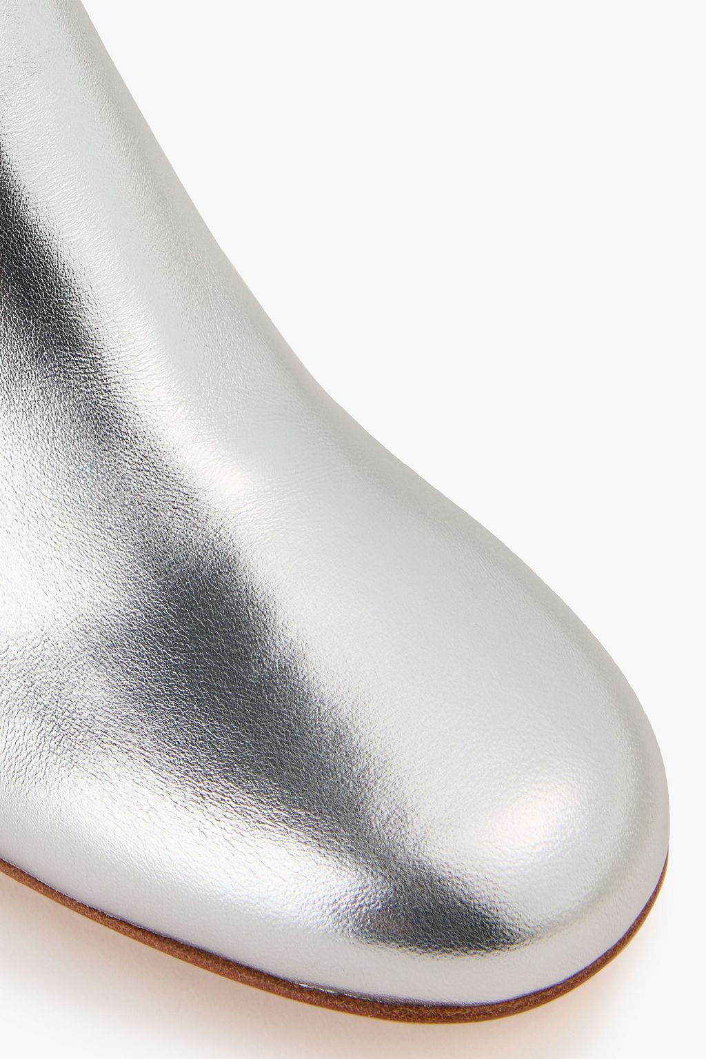 GIANVITO ROSSI Metallic leather ankle boots