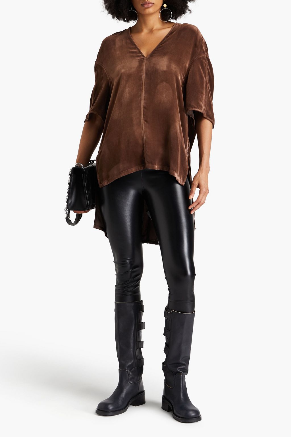 RICK OWENS تونيك من المخمل