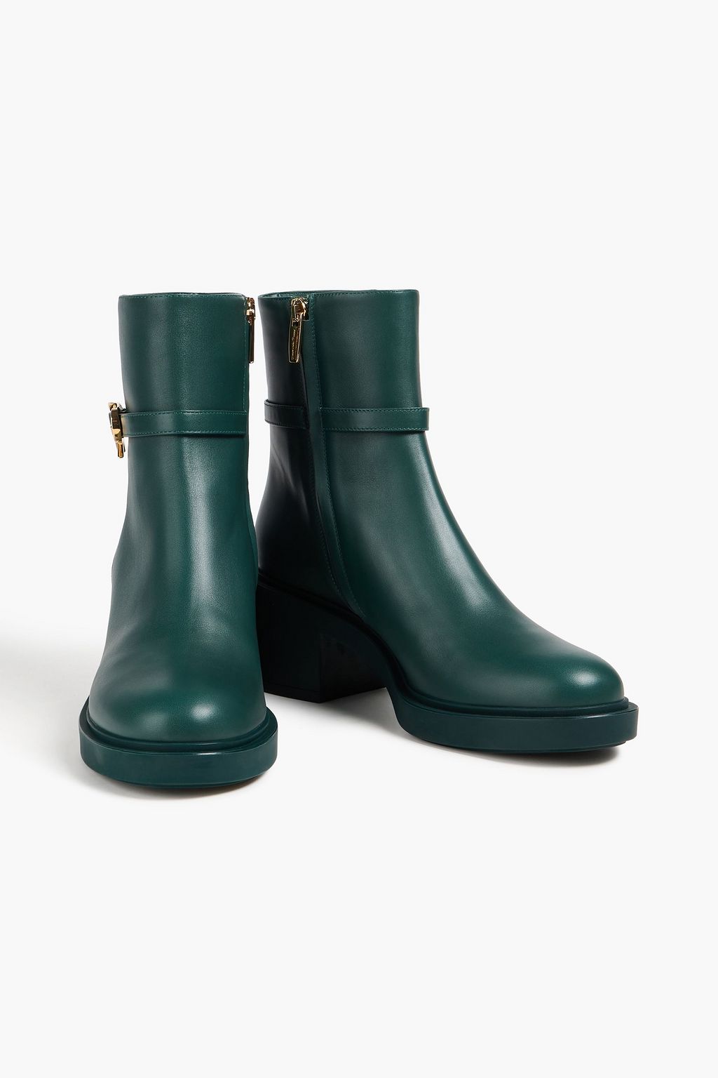 GIANVITO ROSSI Dumont buckled leather ankle boots