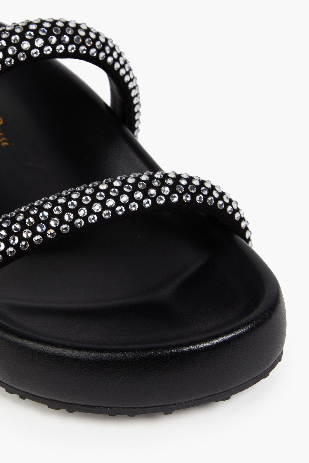 GIANVITO ROSSI صندل Croisette من جلد السويد مزين بالكريستال