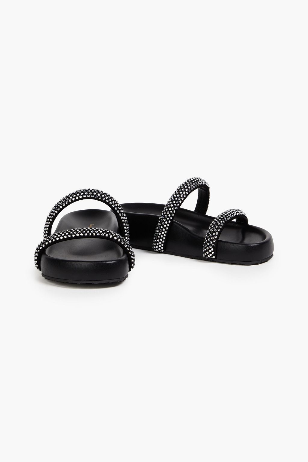 GIANVITO ROSSI صندل Croisette من جلد السويد مزين بالكريستال