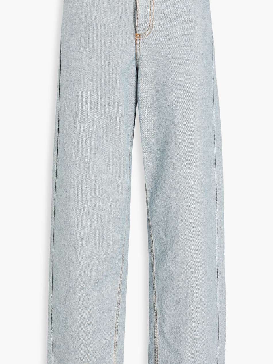 high-rise tapered jeans