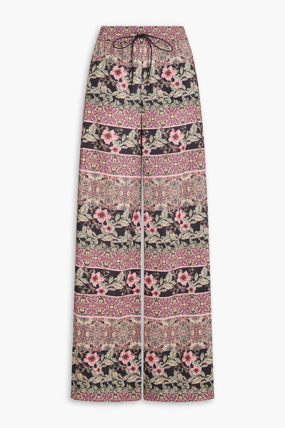 Kenley floral-print crepe wide-leg pants