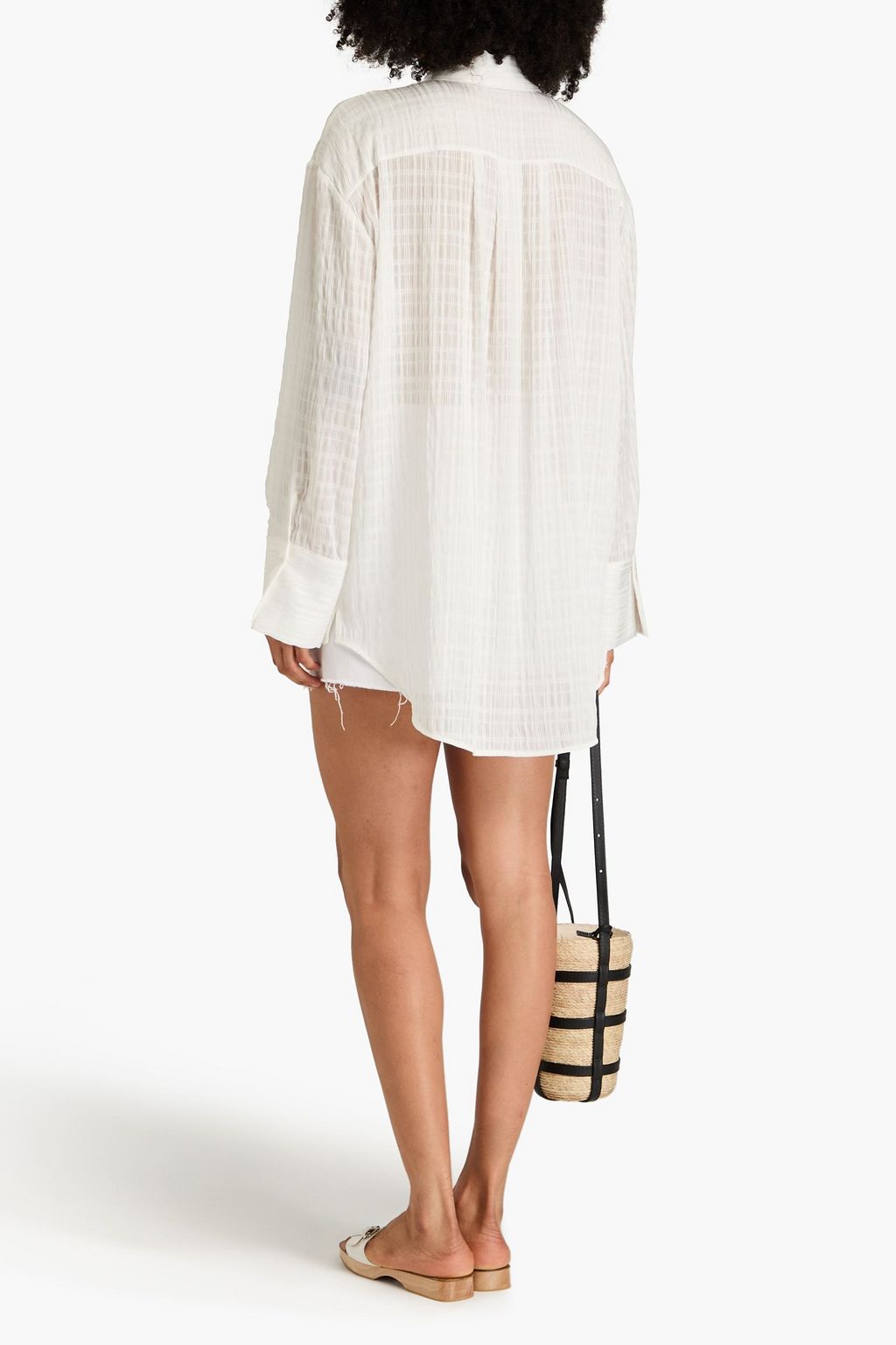 ALICE + OLIVIA قميص Finely من نسيج سيرساكر مضلّع