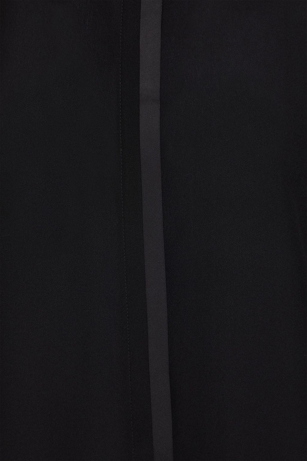 ALICE + OLIVIA Satin-trimmed silk crepe de chine shirt