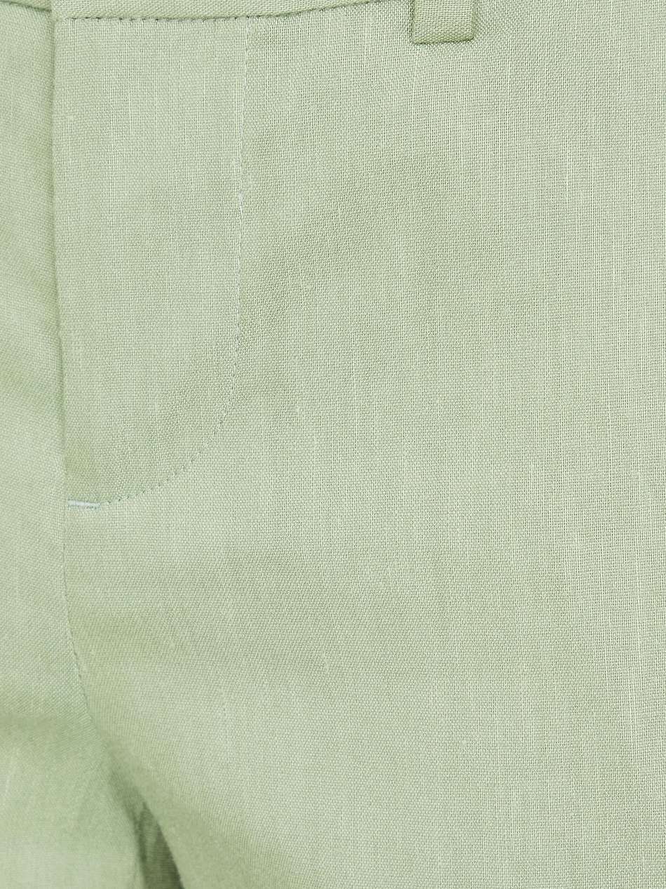 janis cropped linen-blend kick-flare pants