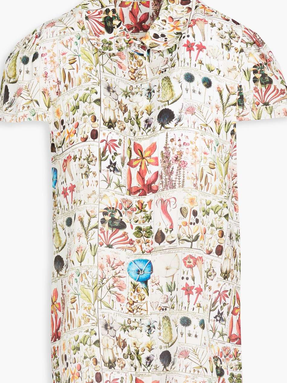 joy floral-print silk crepe de chine blouse