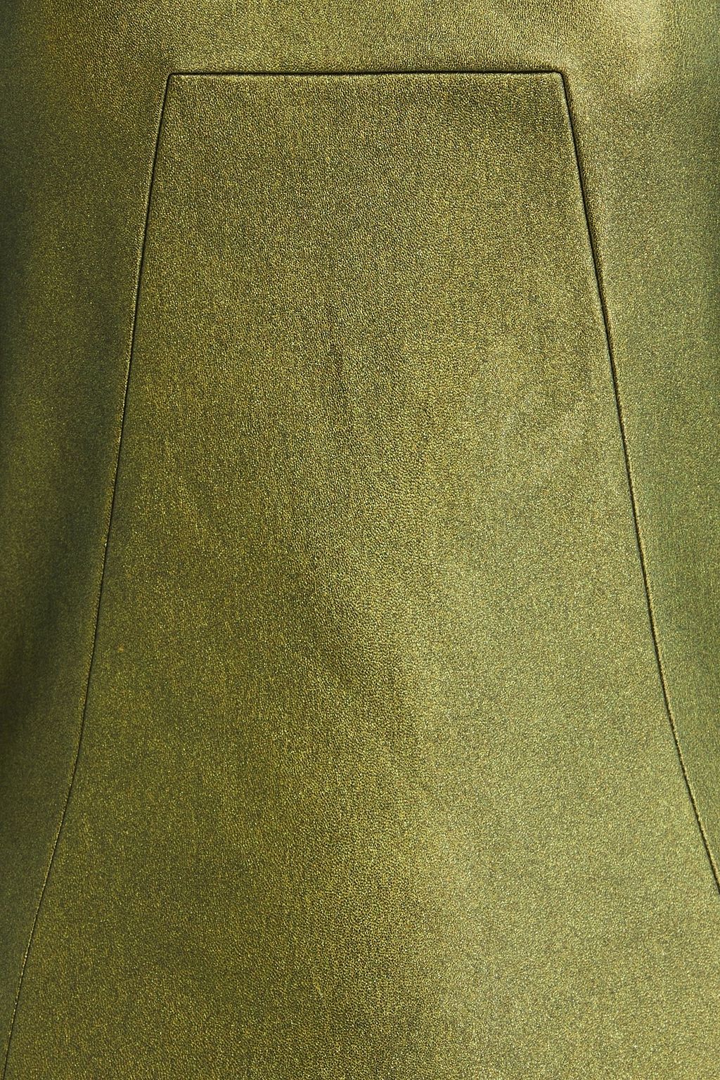 RICK OWENS Metallic leather-blend top