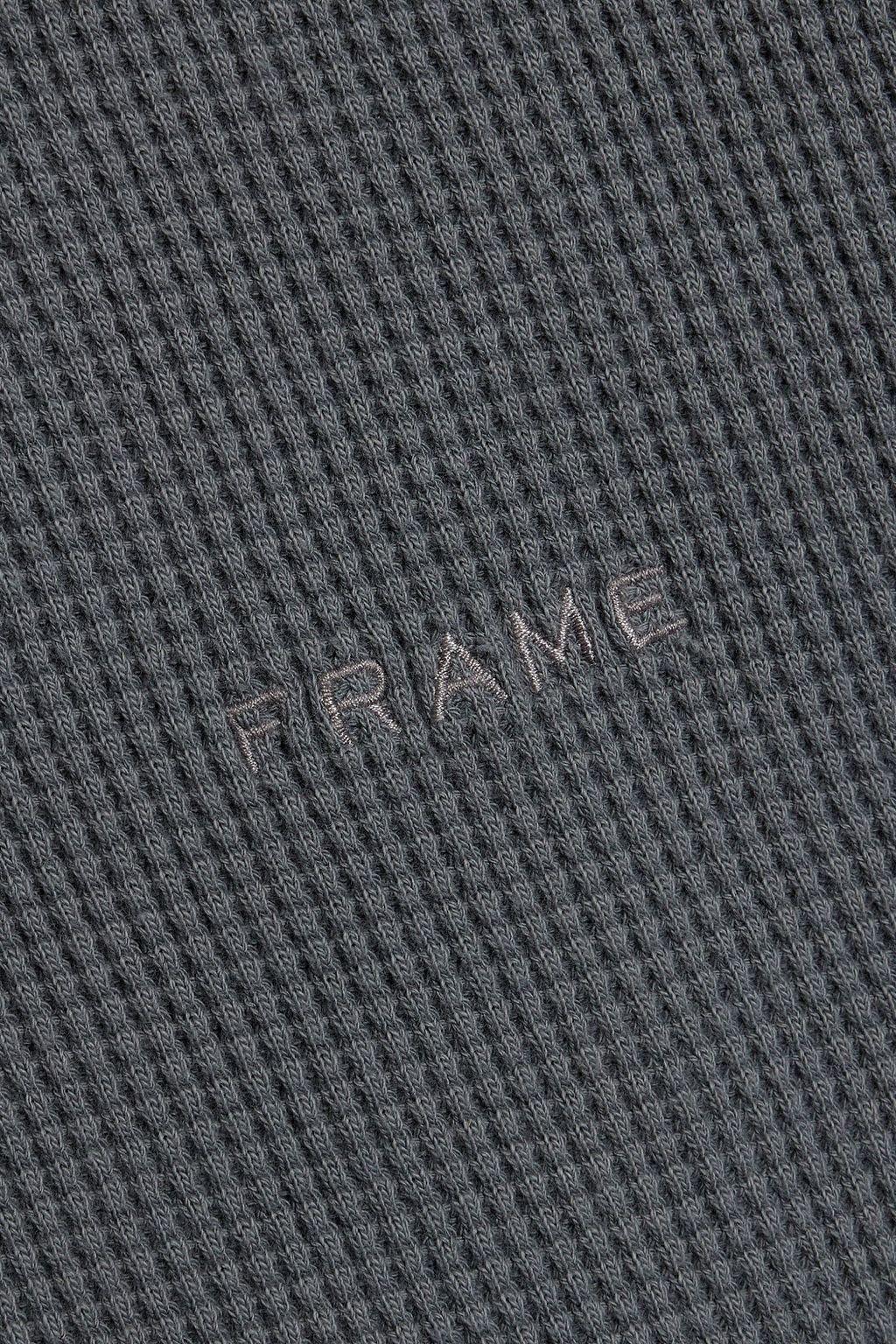 FRAME Waffle-knit cotton sweatshirt