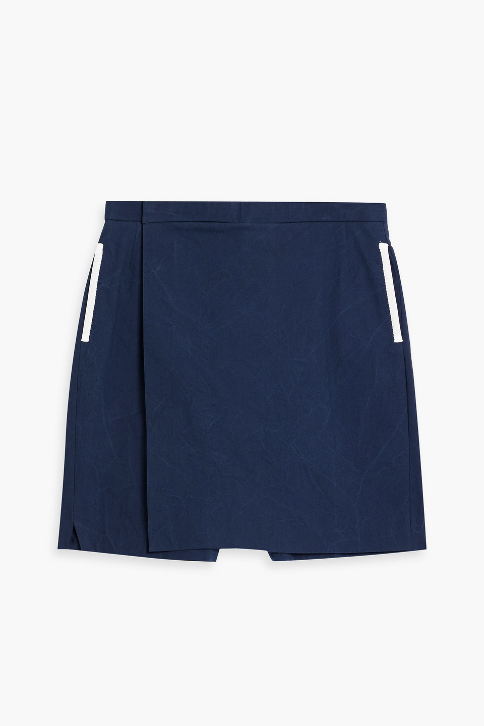 Thom Browne Layered Cotton-canvas Shorts In Navy