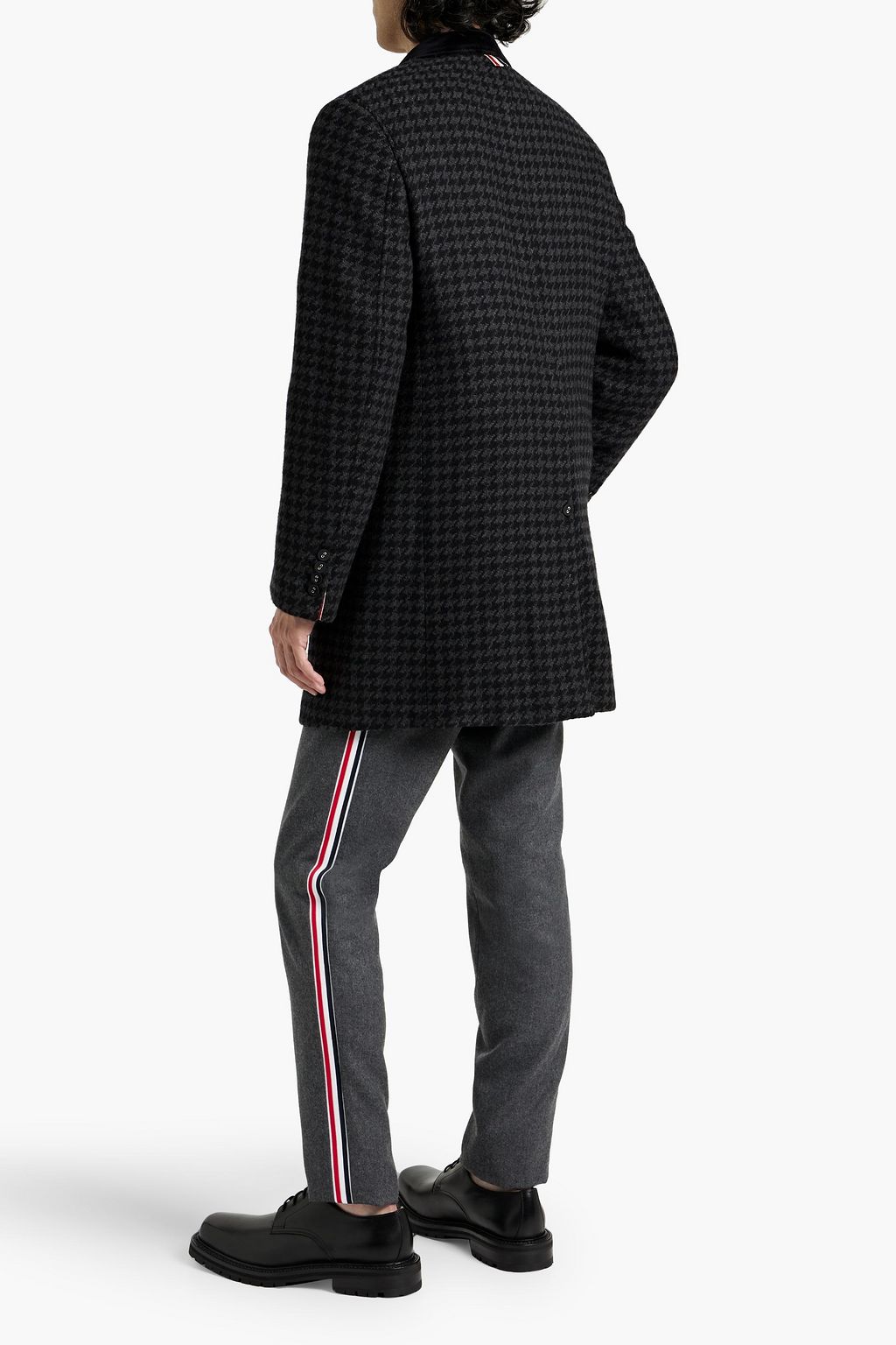 THOM BROWNE Houndstooth wool-tweed coat