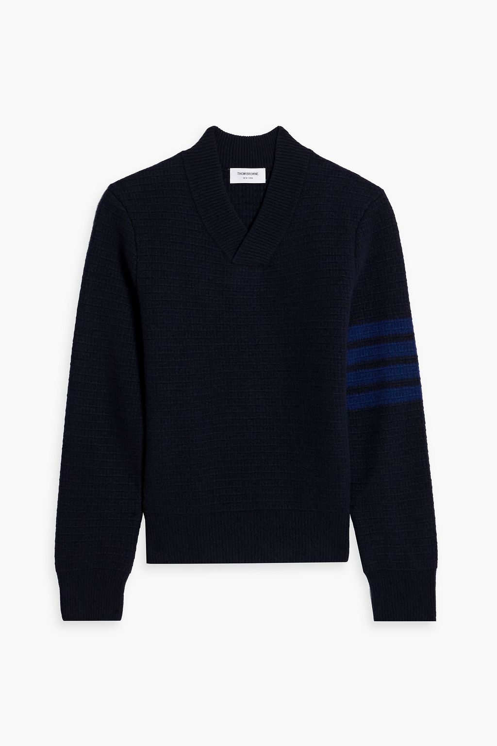 Striped wool and cashmere blend sweater navy 0