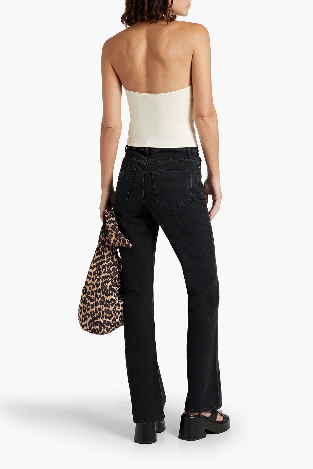 GANNI Betzy high-rise bootcut jeans