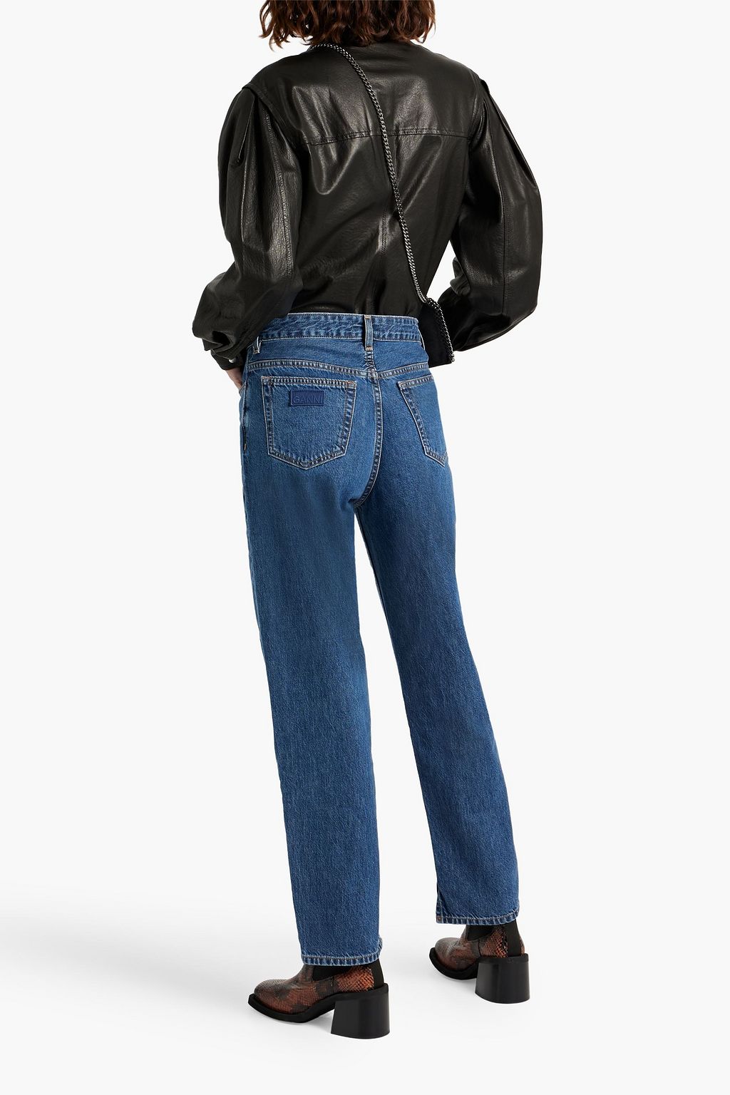 GANNI Figni high-rise straight-leg jeans