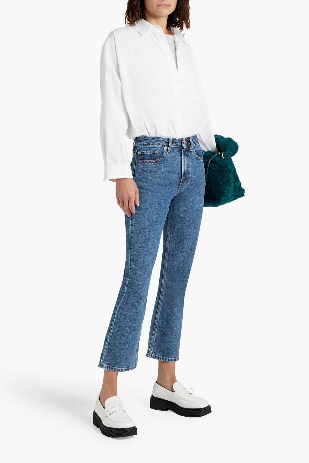 GANNI Betzy high-rise kick-flare jeans