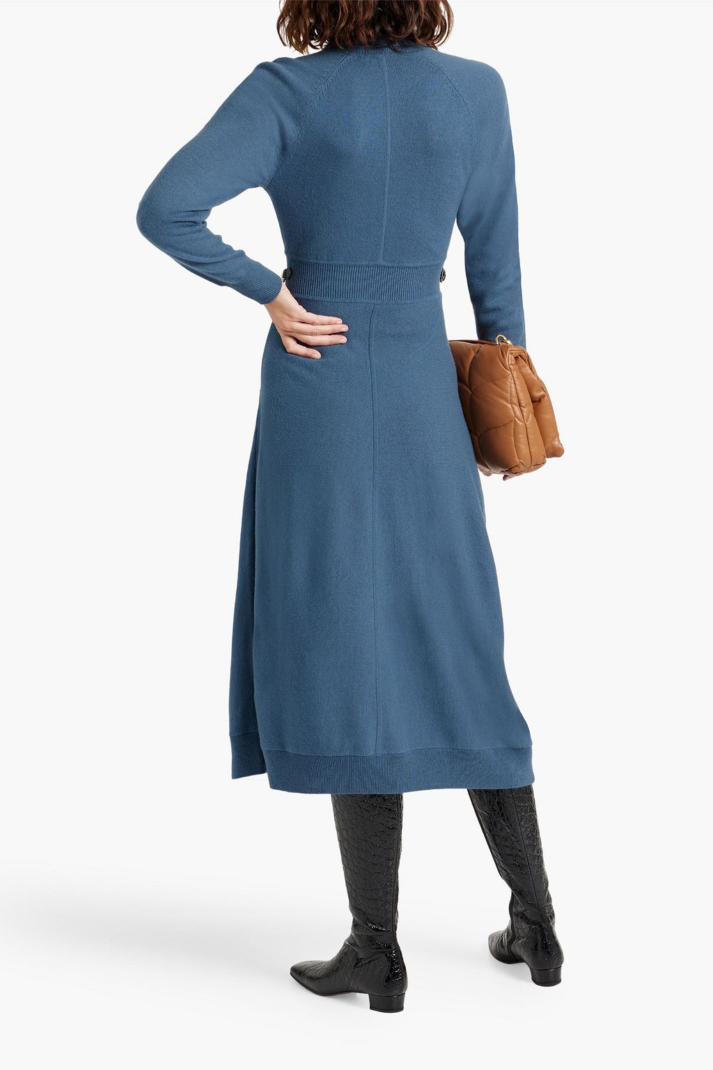 DEREK LAM 10 CROSBY Wool turtleneck midi dress