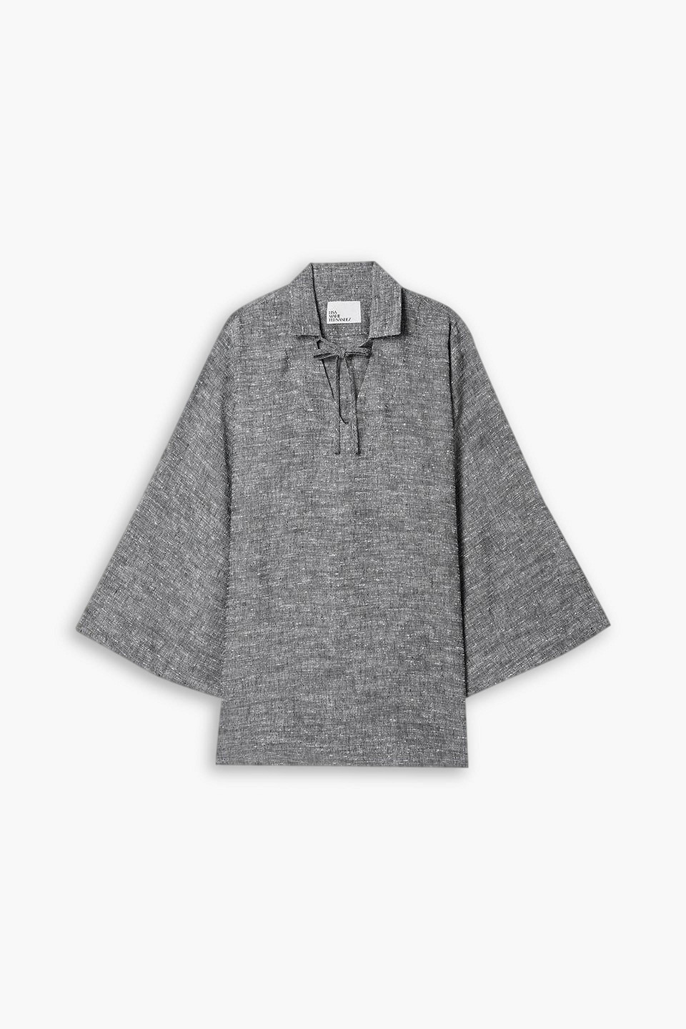 Lisa Marie Fernandez Slub Woven Tunic In Grau