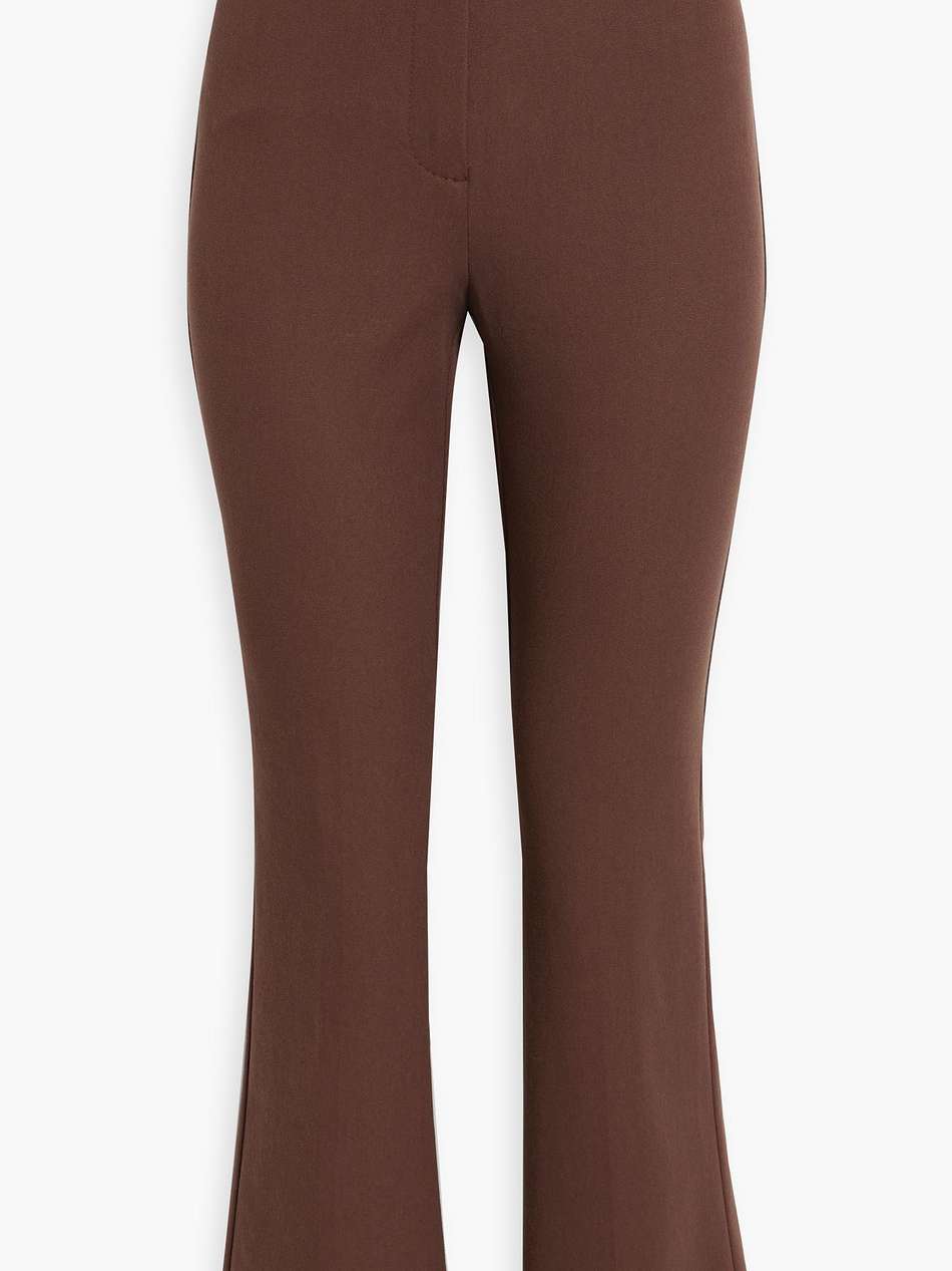 stretch-cotton twill kick-flare pants