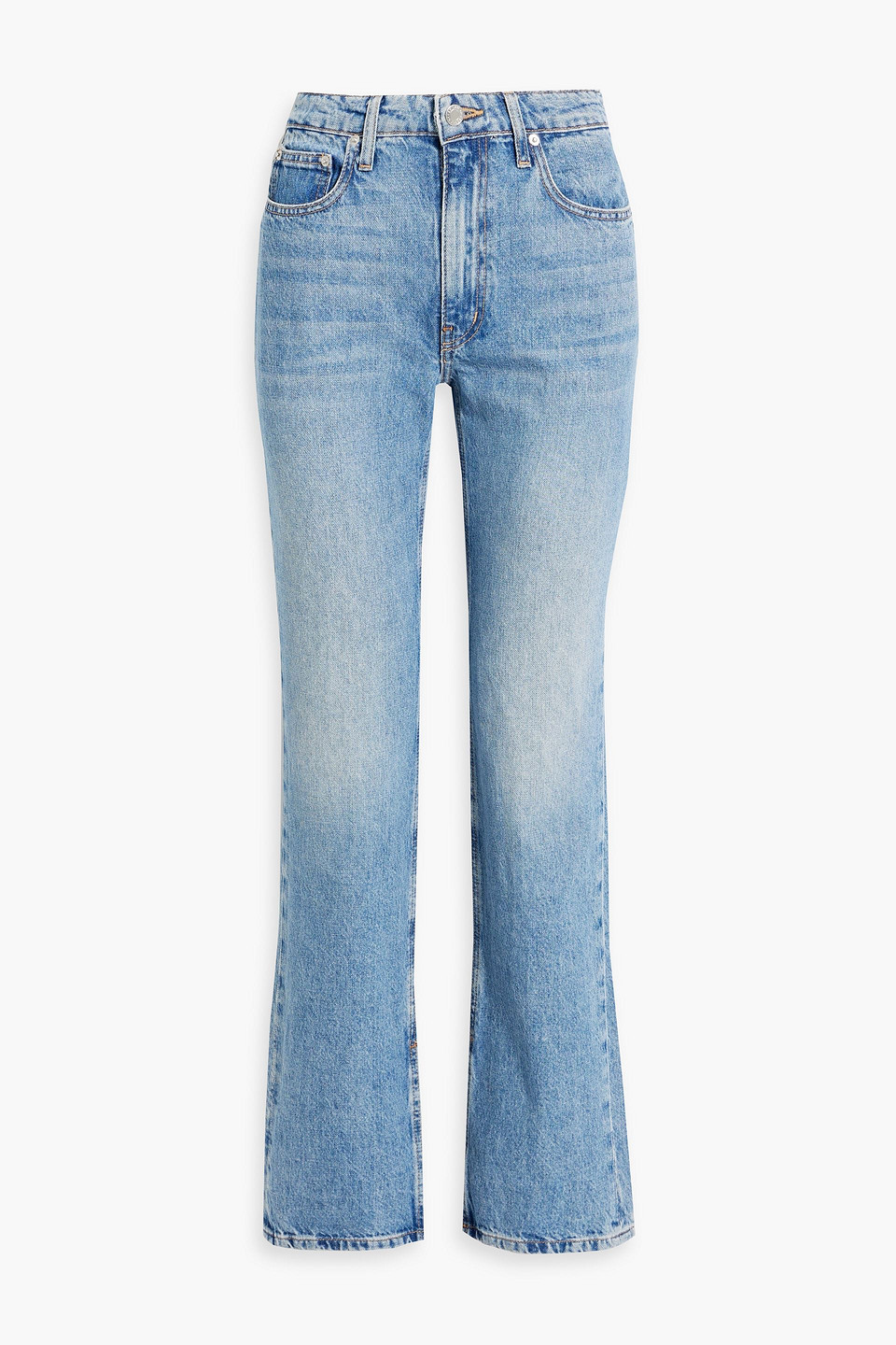 Derek Lam 10 Crosby Frankie Ultra High Rise Straight Jean In Sutton Vintage In Light Denim