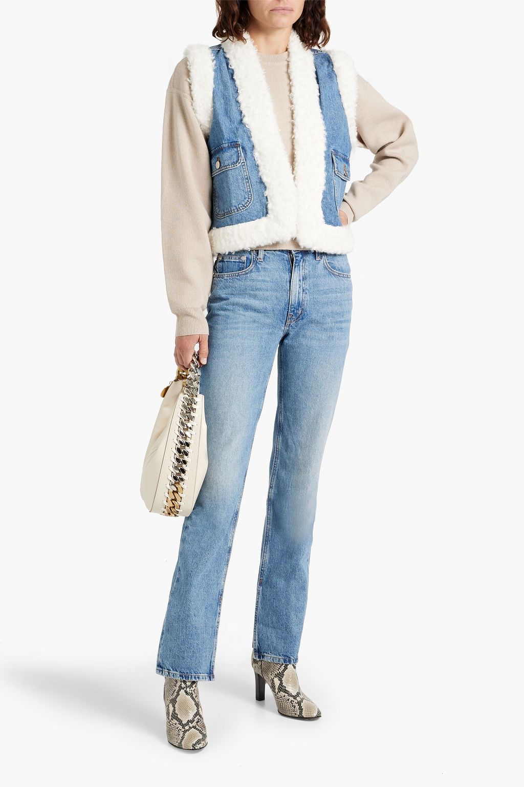 DEREK LAM 10 CROSBY جينز Frankie بأرجل مستقيمة وخصر مرتفع