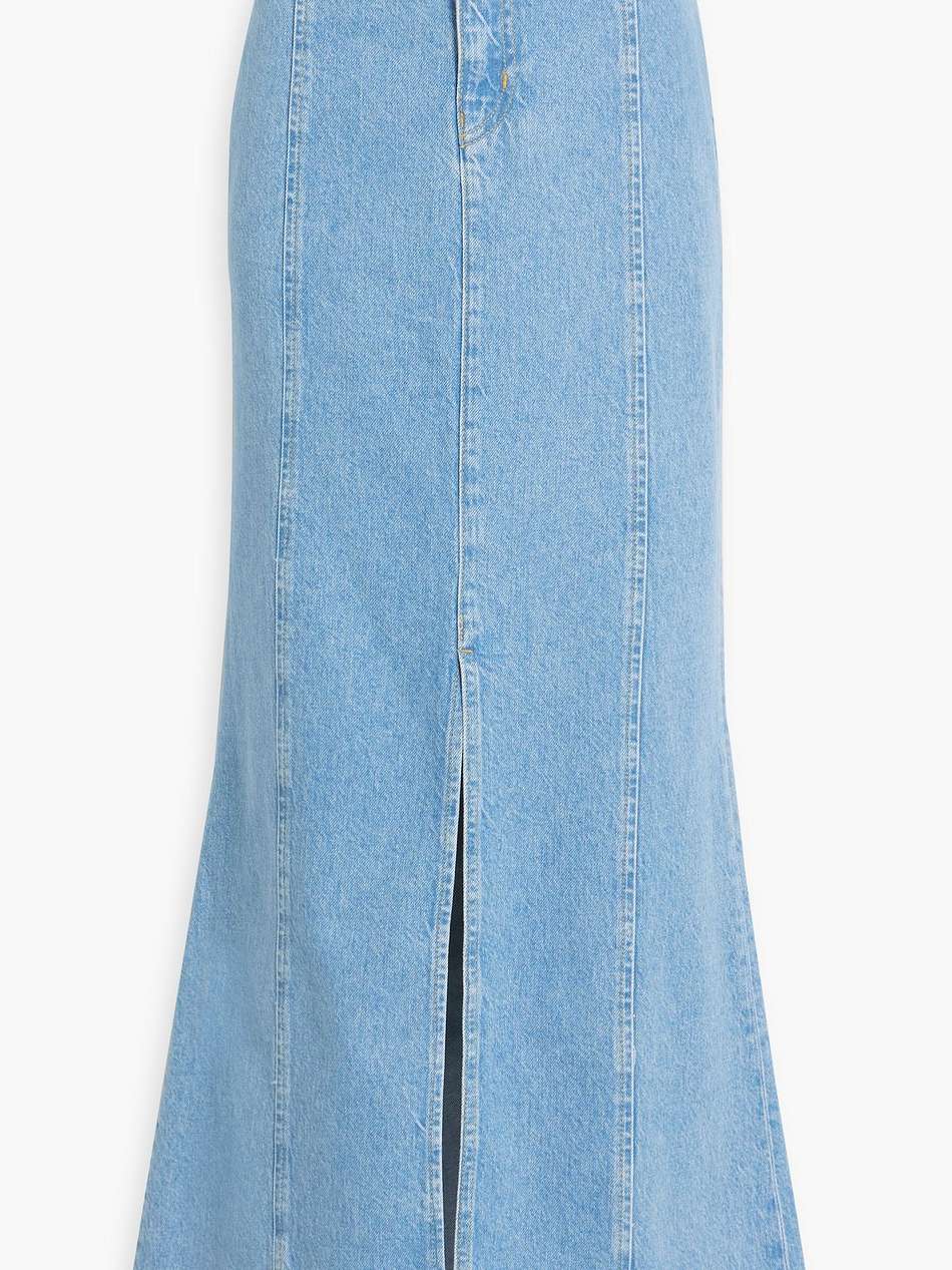denim maxi skirt