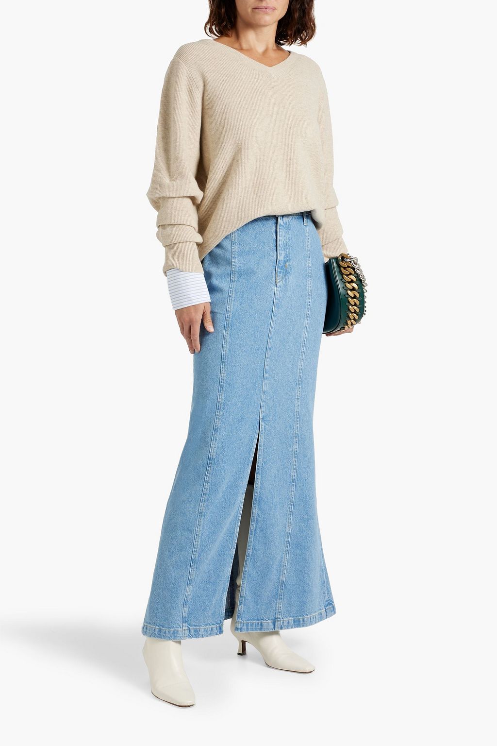 DEREK LAM 10 CROSBY 데님 맥시 스커트