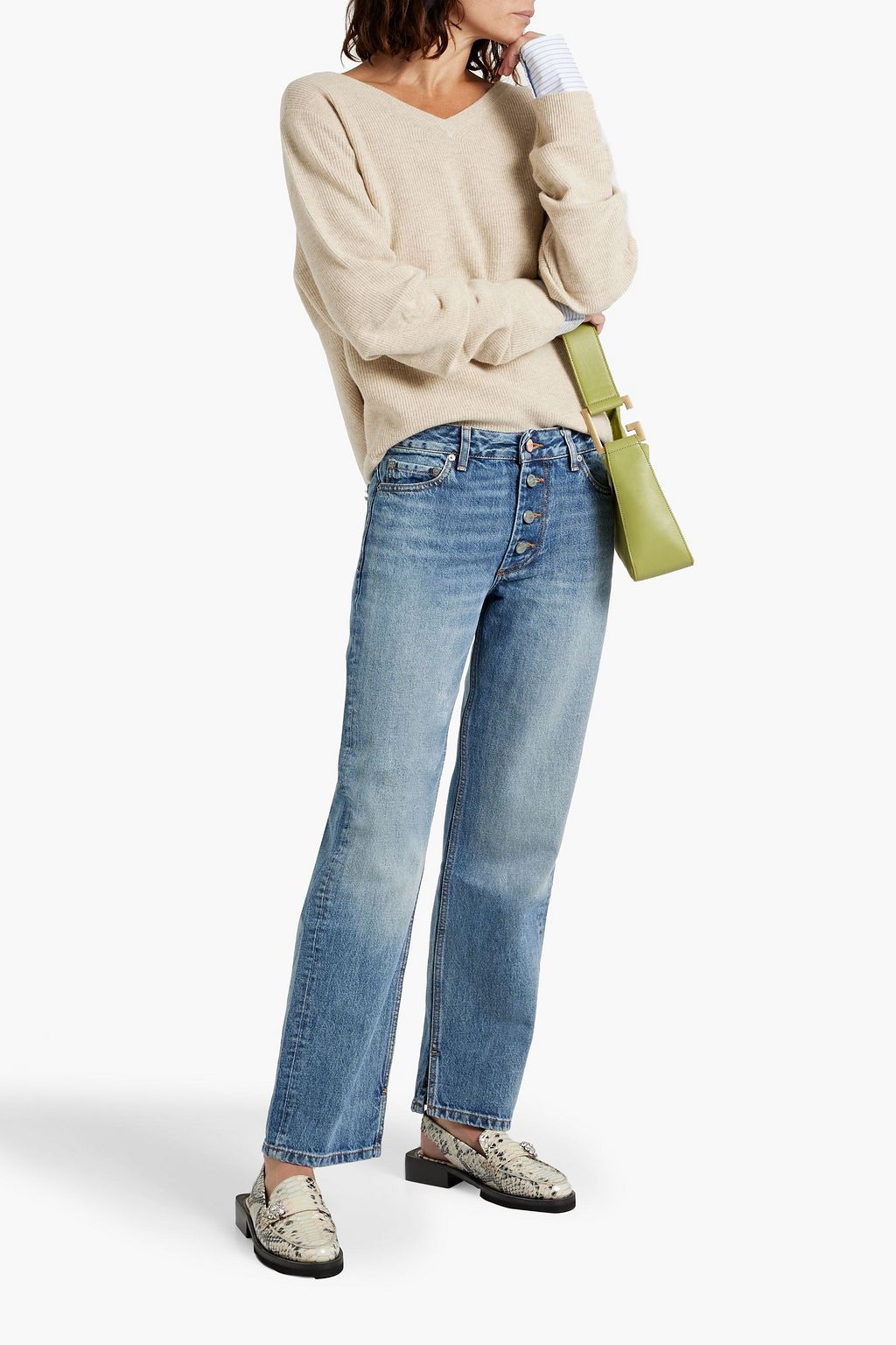 GANNI Lovy high-rise straight-leg jeans