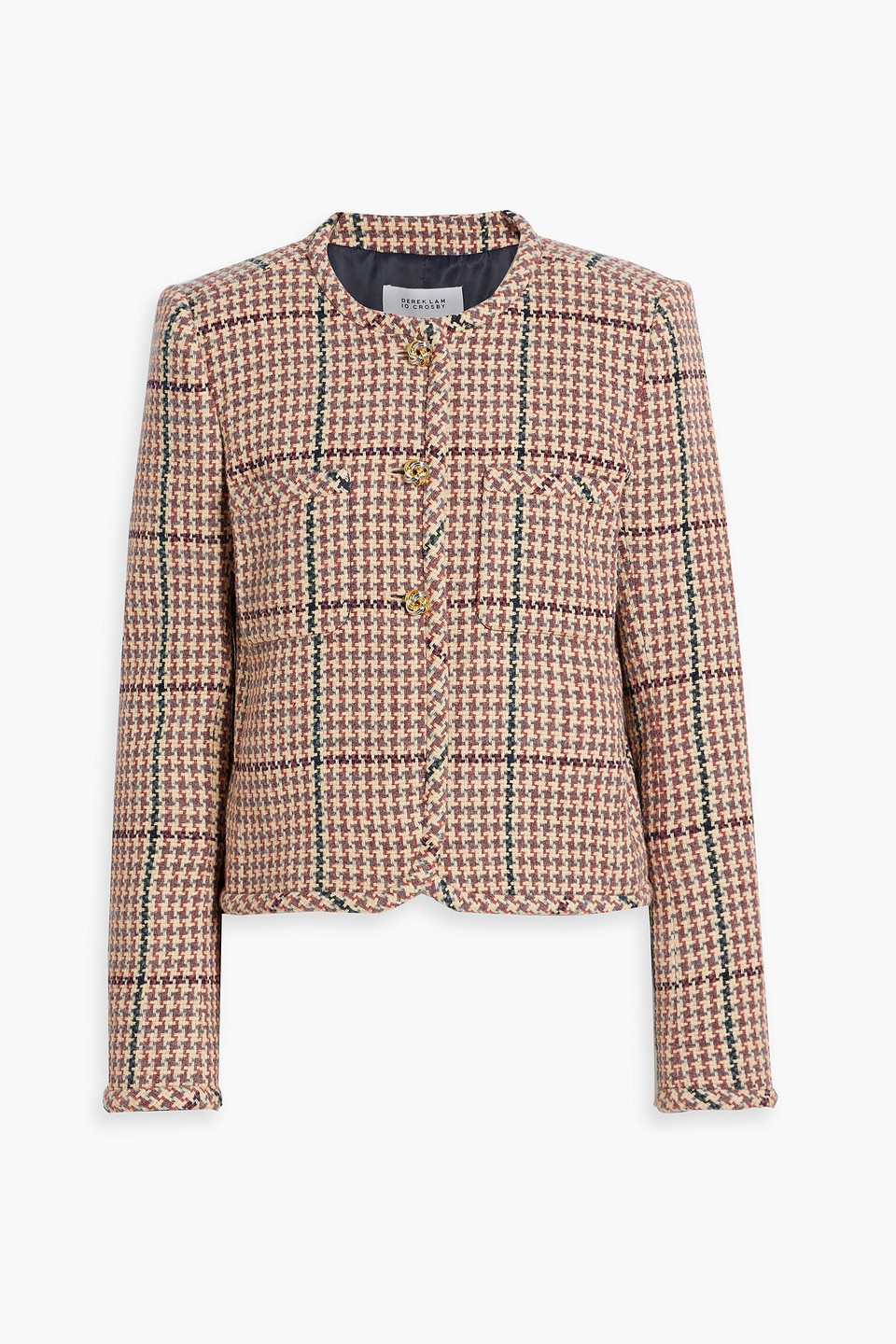 Derek Lam 10 Crosby Emilia Cotton-blend Tweed Jacket In Beige